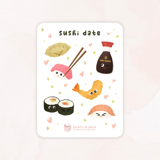 Sushi Date Sticker Sheet
