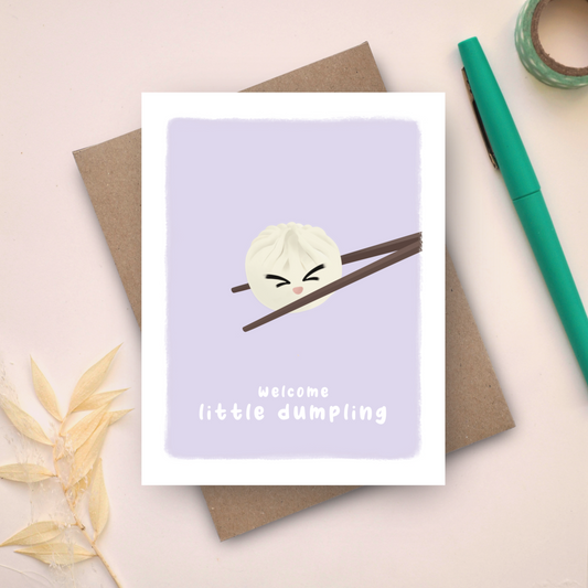 Welcome Little Dumpling Card