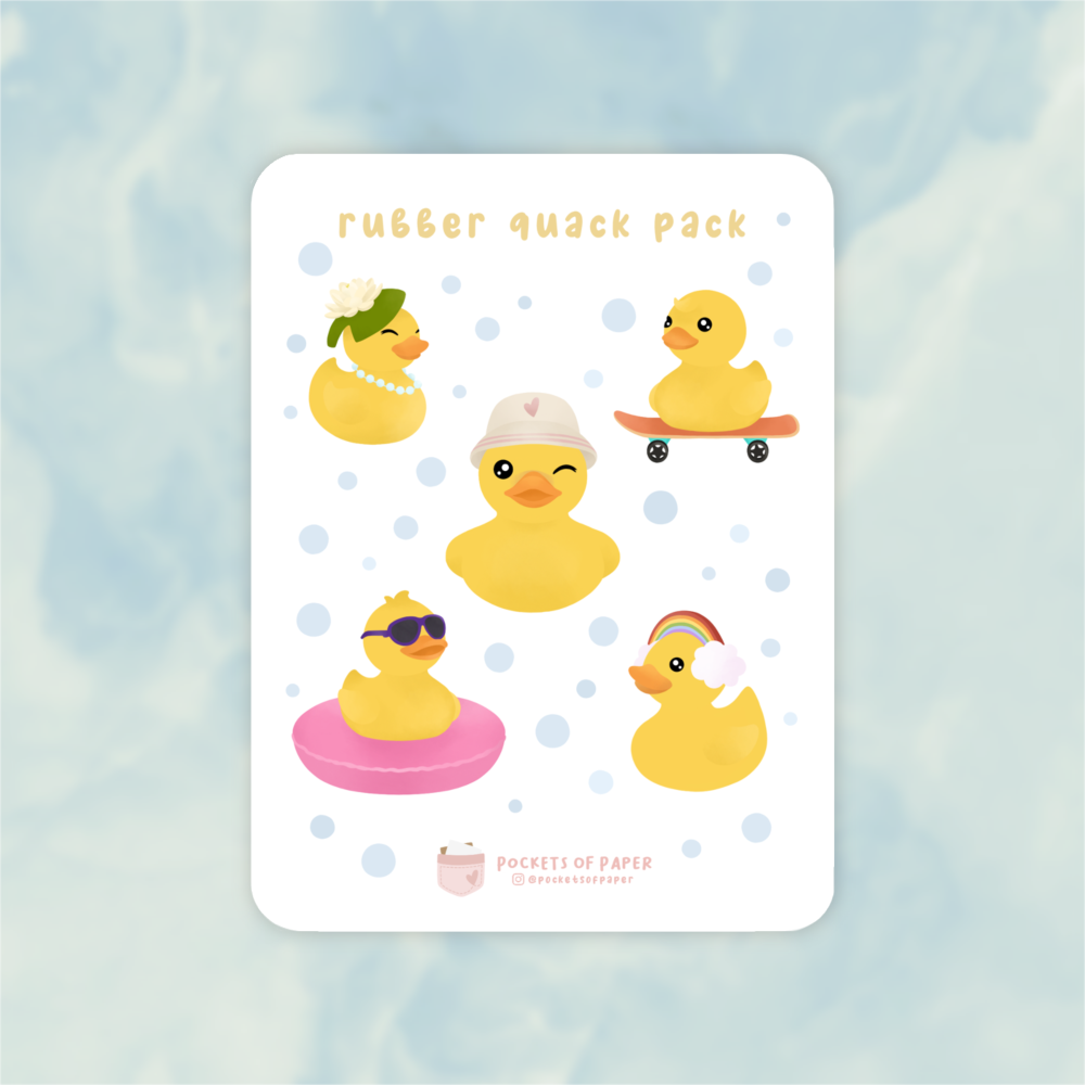 Rubber Quack Pack Sticker Sheet
