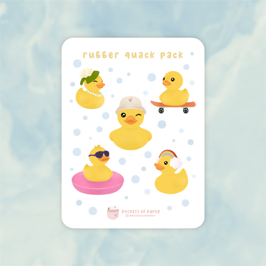 Rubber Quack Pack Sticker Sheet